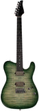 Suhr Select Modern T Mahogany Guitar, Faded Trans Green Burst