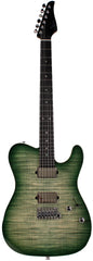 Suhr Select Modern T Mahogany Guitar, Faded Trans Green Burst