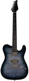 Suhr Select Modern T Mahogany Guitar, Faded Trans Whale Blue Burst