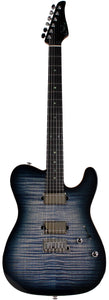 Suhr Select Modern T Mahogany Guitar, Faded Trans Whale Blue Burst