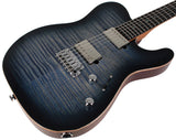 Suhr Select Modern T Mahogany Guitar, Faded Trans Whale Blue Burst