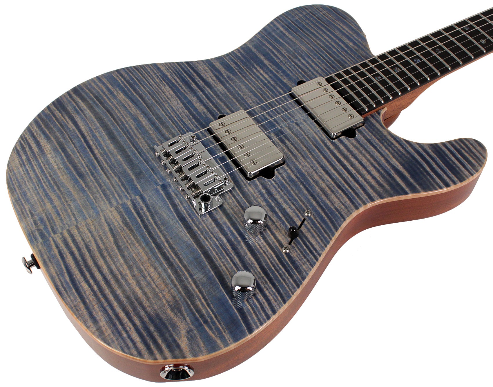 Suhr Select Modern T Mahogany Guitar, Trans Blue Denim Slate