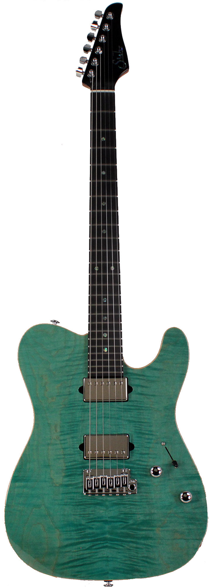 Suhr Select Modern T Mahogany Guitar, Bahama Blue | Humbucker Music
