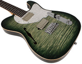 Suhr Select Alt T Guitar, Faded Trans Green Burst