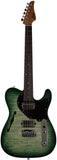 Suhr Select Alt T Guitar, Faded Trans Green Burst, Black PG