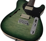 Suhr Select Alt T Guitar, Faded Trans Green Burst, Black PG