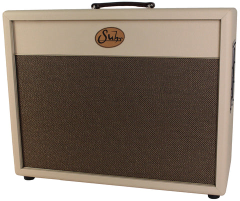 Suhr 2x12 Deep Speaker Cabinet, Limited Vintage Creme
