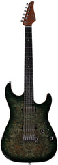 Suhr Select Standard Mahogany HH Guitar, Burl Trans Green Burst