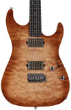 Suhr Select Standard Mahogany HH Guitar, Quilt Natural Burst - Humbucker Music