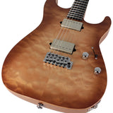 Suhr Select Standard Mahogany HH Guitar, Quilt Natural Burst - Humbucker Music
