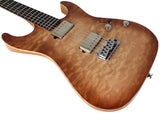 Suhr Select Standard Mahogany HH Guitar, Quilt Natural Burst - Humbucker Music