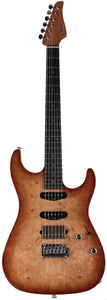 Suhr Select Standard Mahogany Guitar, Burl Natural Burst
