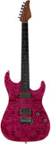 Suhr Select Standard Mahogany HH Guitar, Quilt Magenta Pink Stain