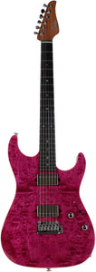 Suhr Select Standard Mahogany HH Guitar, Quilt Magenta Pink Stain