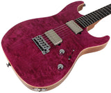 Suhr Select Standard Mahogany HH Guitar, Quilt Magenta Pink Stain - Humbucker Music