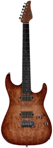 Suhr Select Standard Mahogany HH Guitar, Burl Natural Burst
