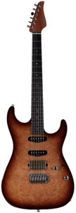 Suhr Select Standard Mahogany Guitar, Burl Natural Burst
