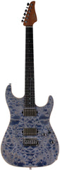 Suhr Select Standard Mahogany HH Guitar, Quilt Trans Blue Denim Slate