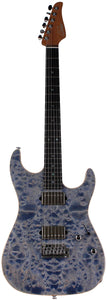 Suhr Select Standard Mahogany HH Guitar, Quilt Trans Blue Denim Slate
