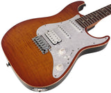 Suhr Standard Plus Guitar, Trans Honey Amber Burst, Pau Ferro - Humbucker Music
