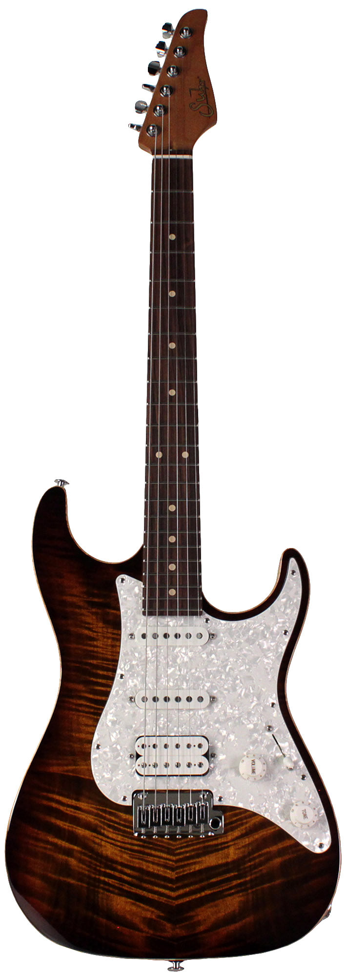 Suhr Standard Plus Guitar, Bengal Burst, Pau Ferro | Humbucker Music