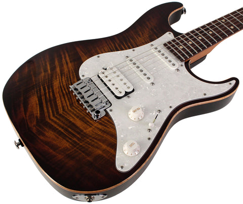 Suhr Standard Plus Guitar, Bengal Burst, Pau Ferro