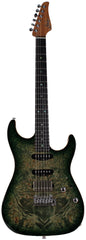 Suhr Select Standard Mahogany Guitar, Burl Faded Trans Green Burst