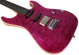 Suhr Select Standard Mahogany Guitar, Quilted Magenta Pink Stain