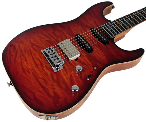 Suhr Select Standard Mahogany Guitar, Quilted Inferno Burst
