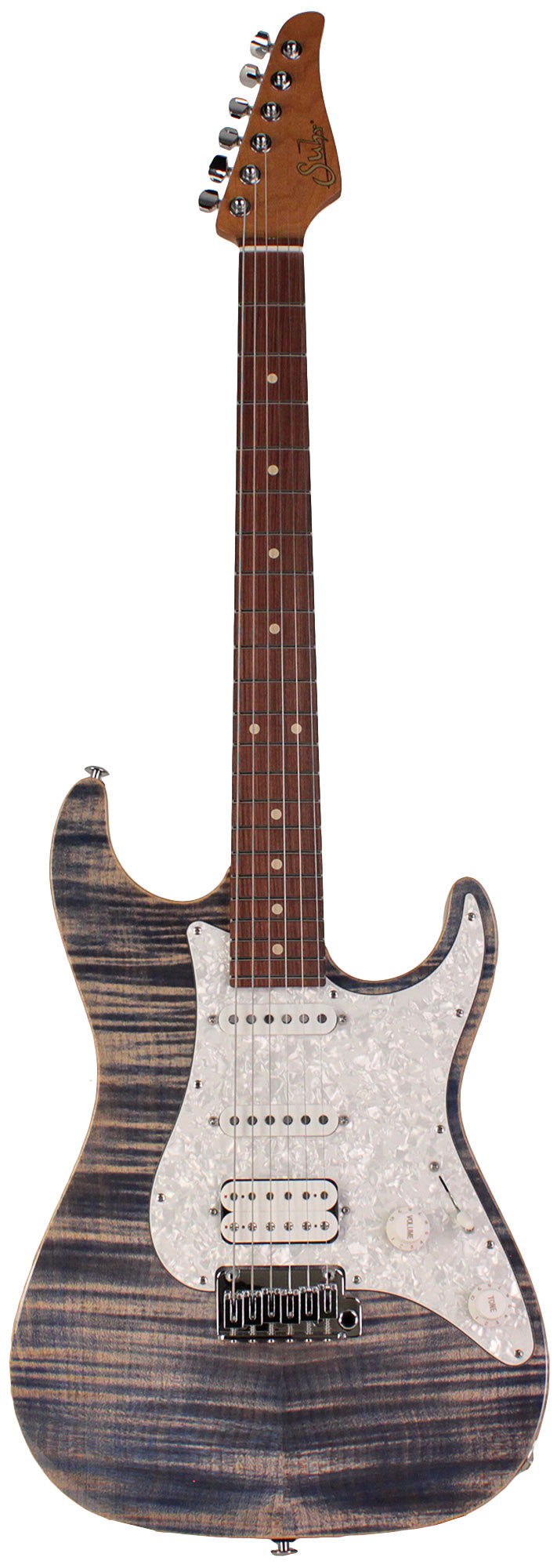 ギター Suhr pro siries blue denim Suhr Standard Plus Guitar, Trans Blue Denim Slate, Pau Ferro