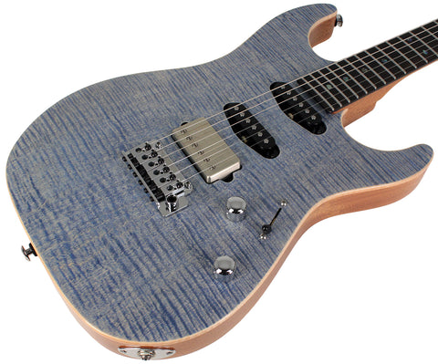 Suhr Select Standard Mahogany Guitar, Trans Blue Denim Slate
