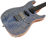 Suhr Select Standard Mahogany Guitar, Trans Blue Denim Slate
