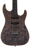 Suhr Select Standard Mahogany Guitar, Burl Trans Blue Denim Slate
