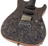 Suhr Select Standard Mahogany Guitar, Burl Trans Blue Denim Slate