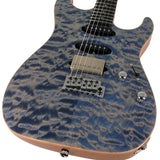 Suhr Select Standard Mahogany Guitar, Quilted Trans Blue Denim Slate