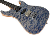 Suhr Select Standard Mahogany Guitar, Quilted Trans Blue Denim Slate