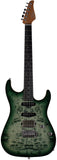 Suhr Select Standard Mahogany Guitar, Quilted Faded Trans Green Burst