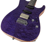 Suhr Select Standard Mahogany Guitar, Quilted Trans Purple