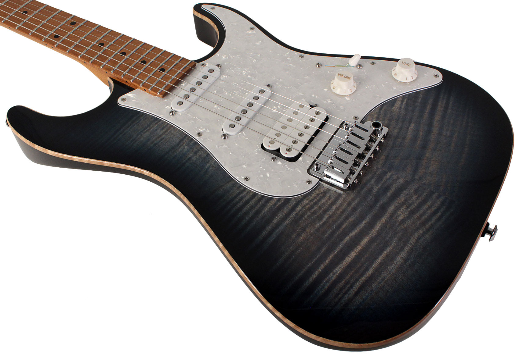 Suhr Standard Plus Guitar, Trans Whale Blue Burst, Roasted