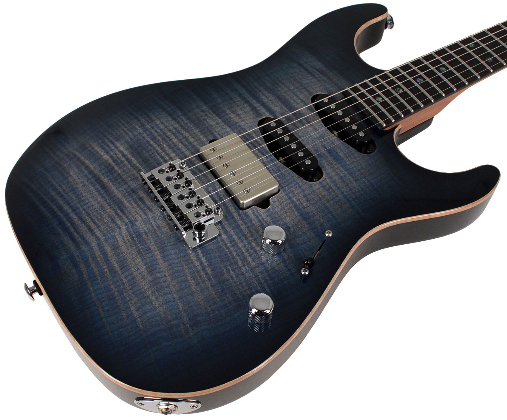 Suhr Select Standard Mahogany Guitar, Faded Trans Whale Blue Burst