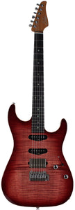 Suhr Select Standard Mahogany Guitar, Faded Trans Wine Red Burst