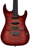Suhr Select Standard Mahogany Guitar, Faded Trans Wine Red Burst