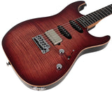 Suhr Select Standard Mahogany Guitar, Faded Trans Wine Red Burst