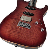 Suhr Select Standard Mahogany Guitar, Faded Trans Wine Red Burst