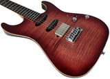Suhr Select Standard Mahogany Guitar, Faded Trans Wine Red Burst