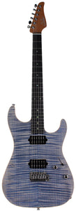 Suhr Select Standard Mahogany HH Guitar, Trans Blue Denim