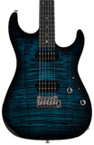 Suhr Select Standard Mahogany HH Guitar, Trans Teal Burst - Humbucker Music