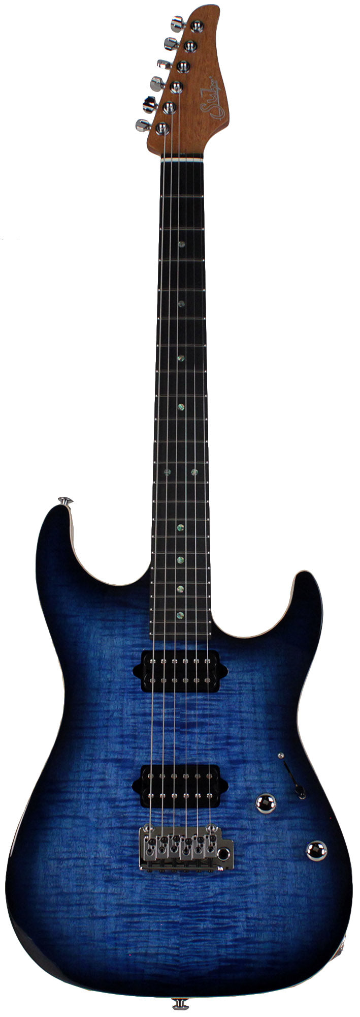Suhr Select Standard Mahogany HH Guitar, Trans Whale Blue Burst