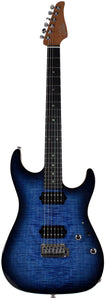 Suhr Select Standard Mahogany HH Guitar, Trans Whale Blue Burst