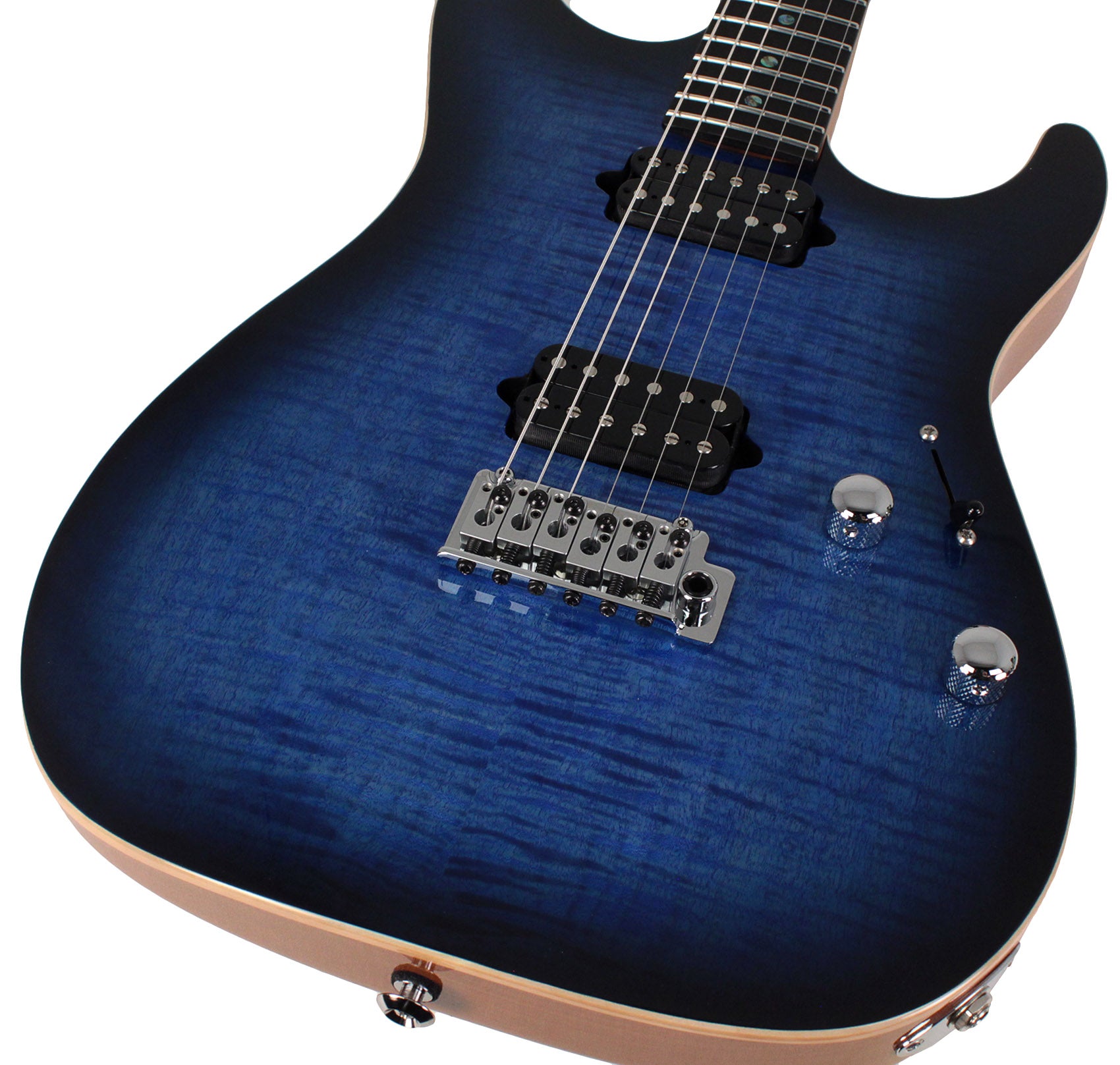Suhr Select Standard Mahogany HH Guitar, Trans Whale Blue Burst